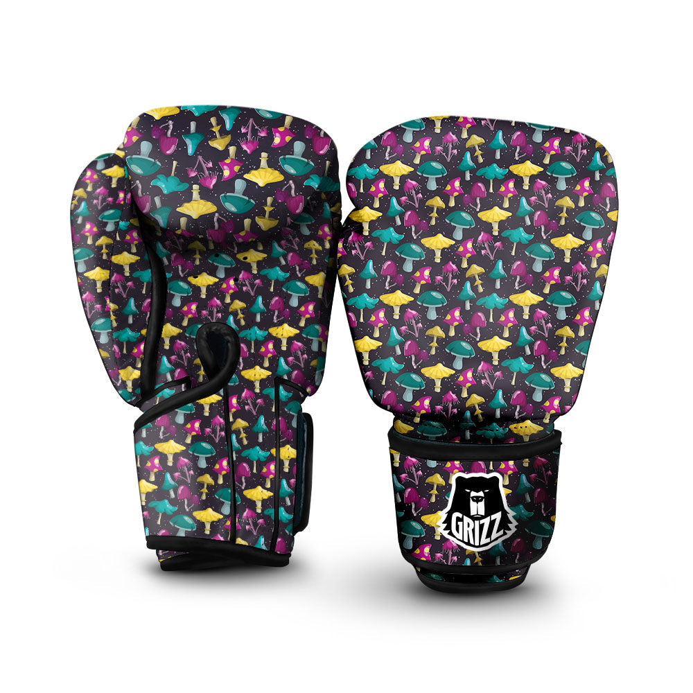 Mushroom Cartoon Print Pattern Boxing Gloves-grizzshop
