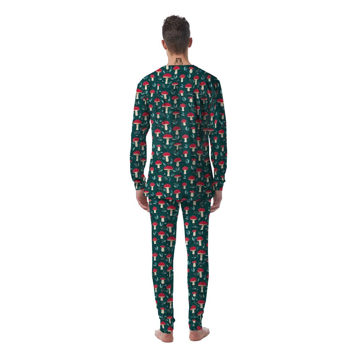 Mushroom Cute Print Pattern Men's Pajamas-grizzshop