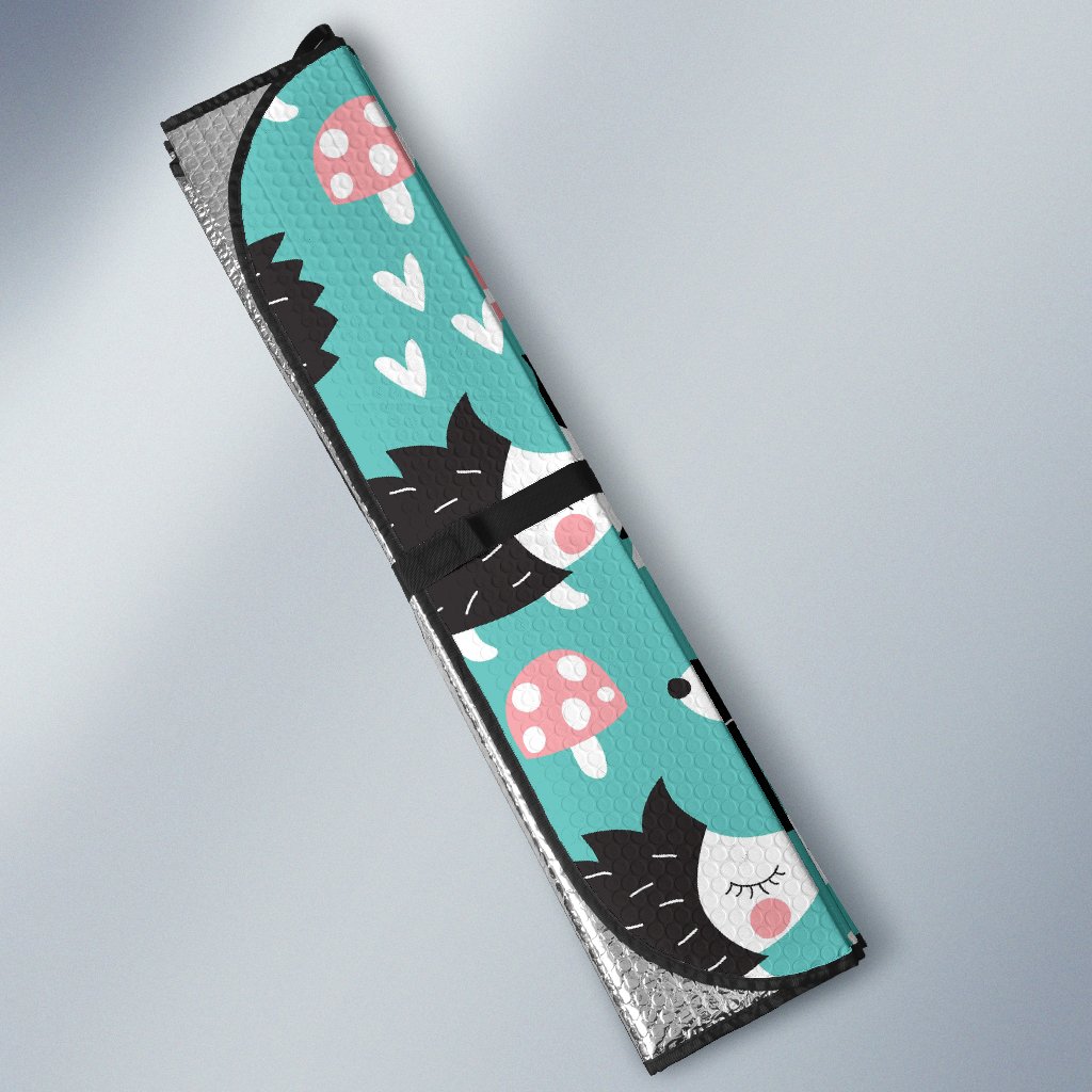 Mushroom Hedgehogs Car Sun Shade-grizzshop