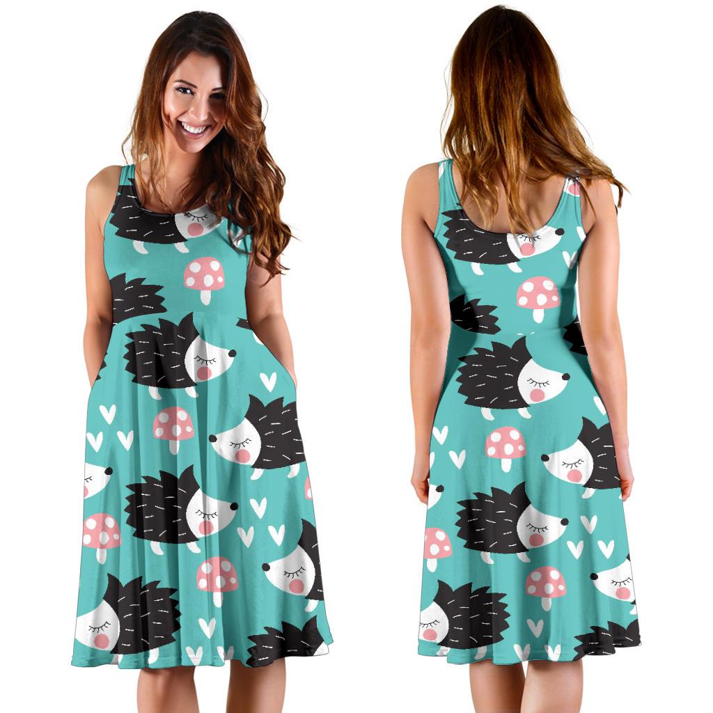 Mushroom Hedgehogs Dress-grizzshop
