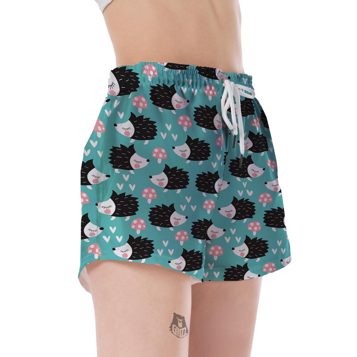 Mushroom Hedgehogs Women's Shorts-grizzshop