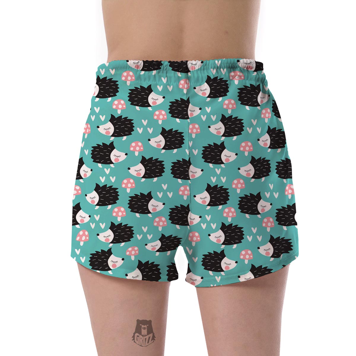 Mushroom Hedgehogs Women's Shorts-grizzshop