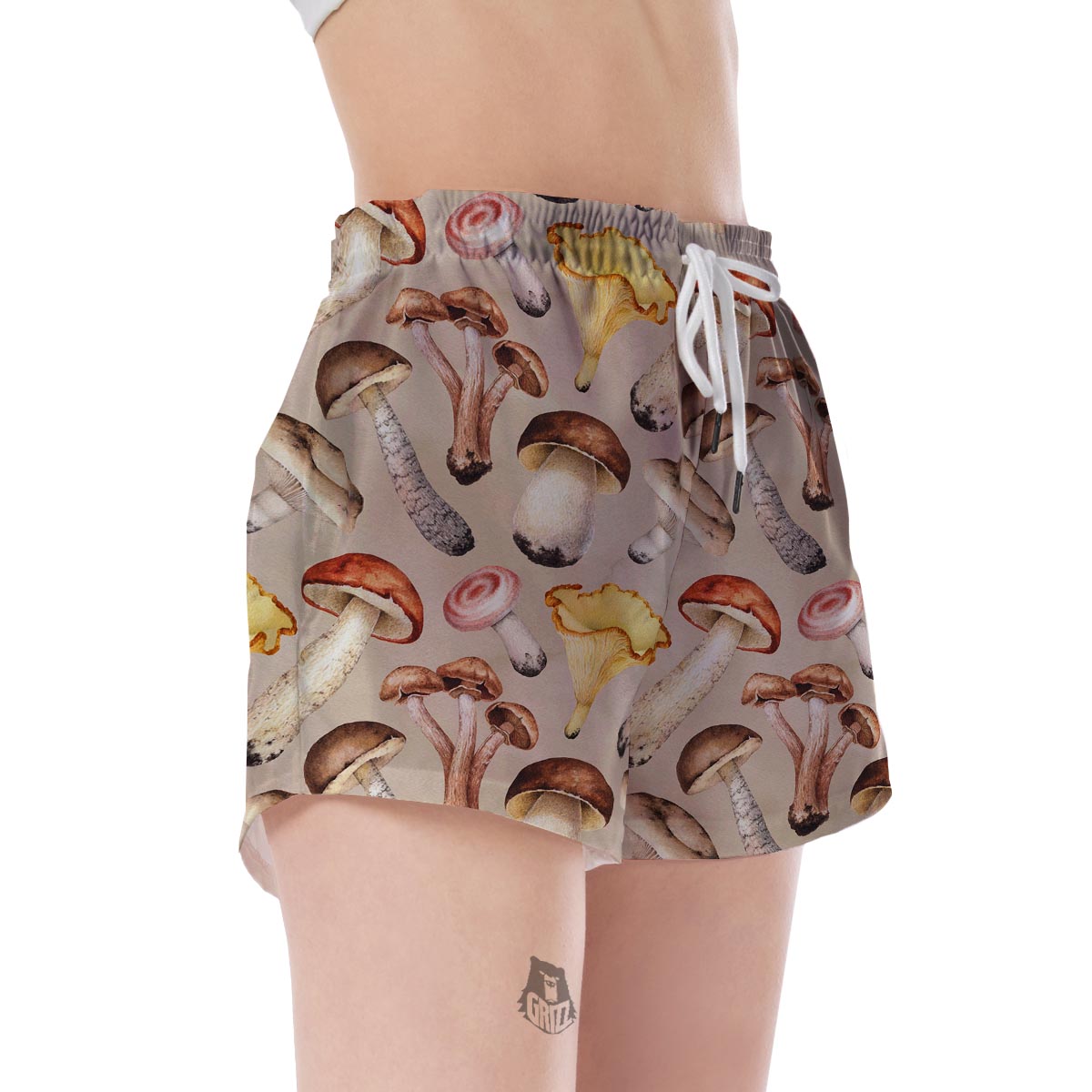 Mushroom Pattern Print Women's Shorts-grizzshop
