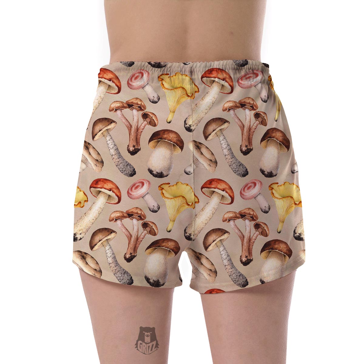 Mushroom Pattern Print Women's Shorts-grizzshop