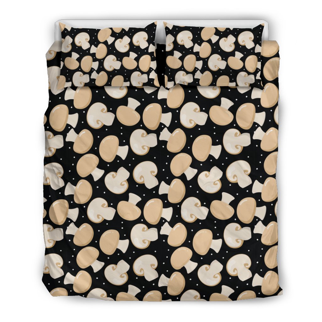 Mushroom Print Pattern Duvet Cover Bedding Set-grizzshop
