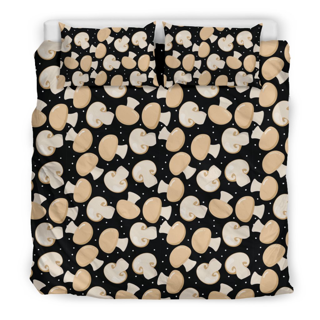 Mushroom Print Pattern Duvet Cover Bedding Set-grizzshop