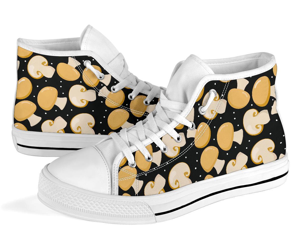 Mushroom Print Pattern Men Women's High Top Shoes-grizzshop