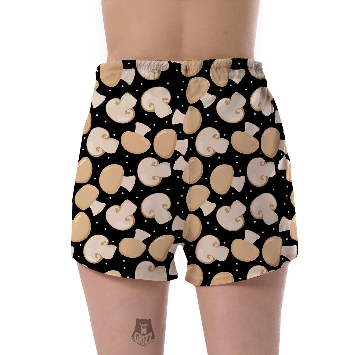 Mushroom Print Pattern Women's Shorts-grizzshop