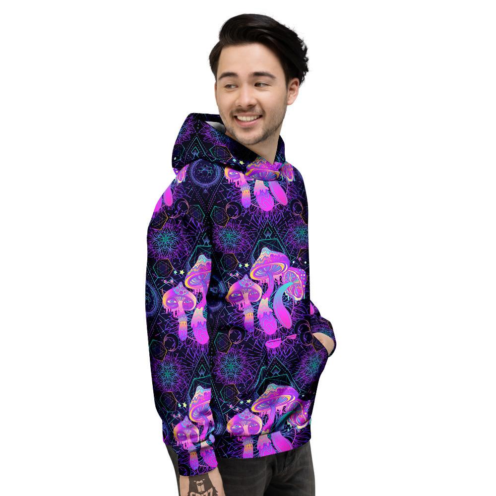Mushroom Psychedelic Print Pattern Men's Hoodie-grizzshop