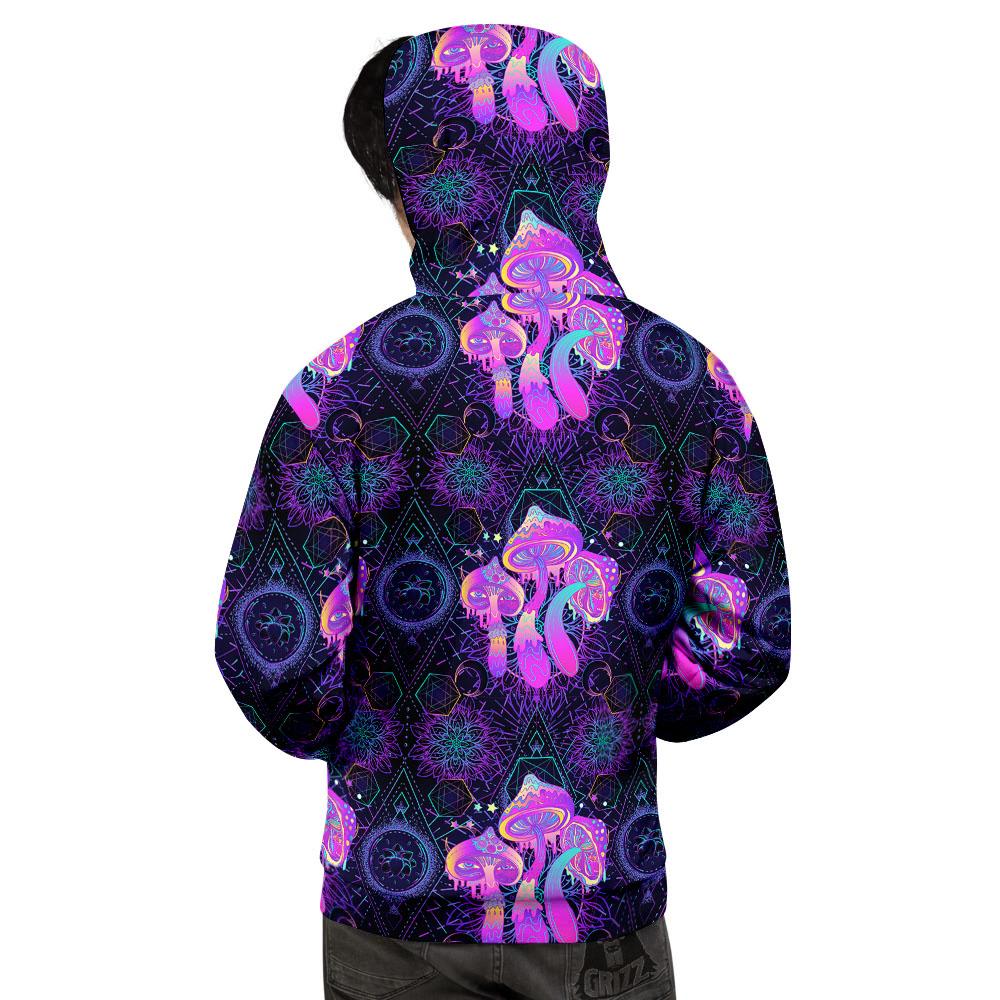 Mushroom Psychedelic Print Pattern Men's Hoodie-grizzshop
