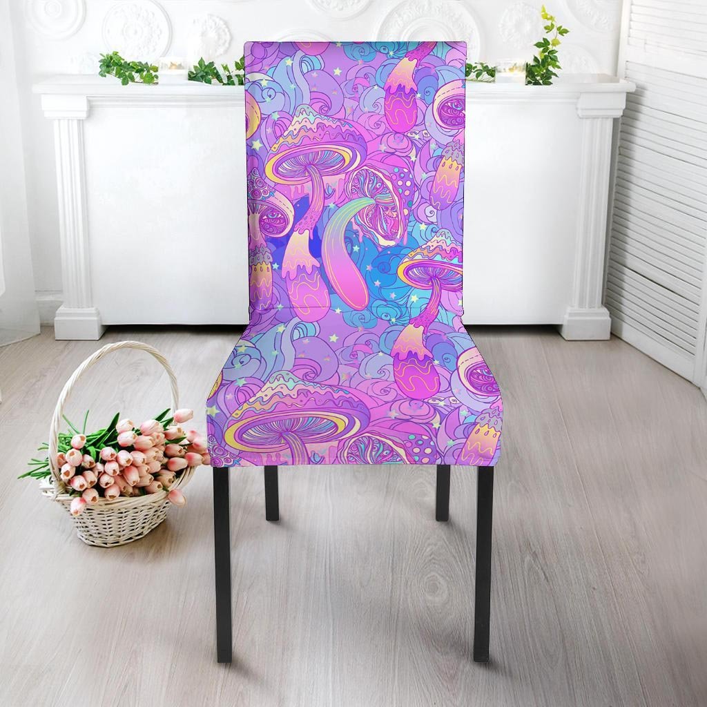 Mushroom Psychedelic Trippy Chair Cover-grizzshop