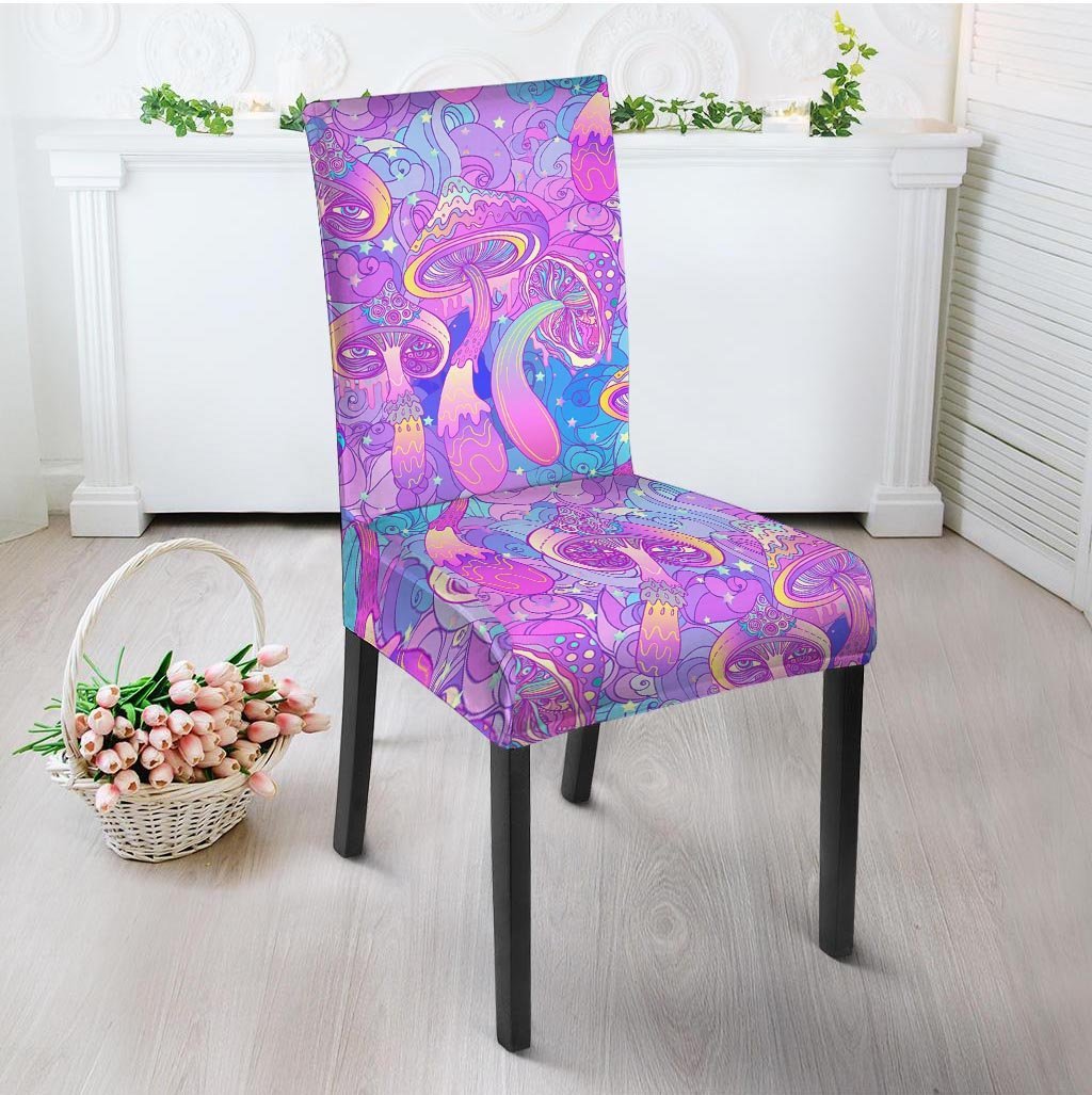 Mushroom Psychedelic Trippy Chair Cover-grizzshop