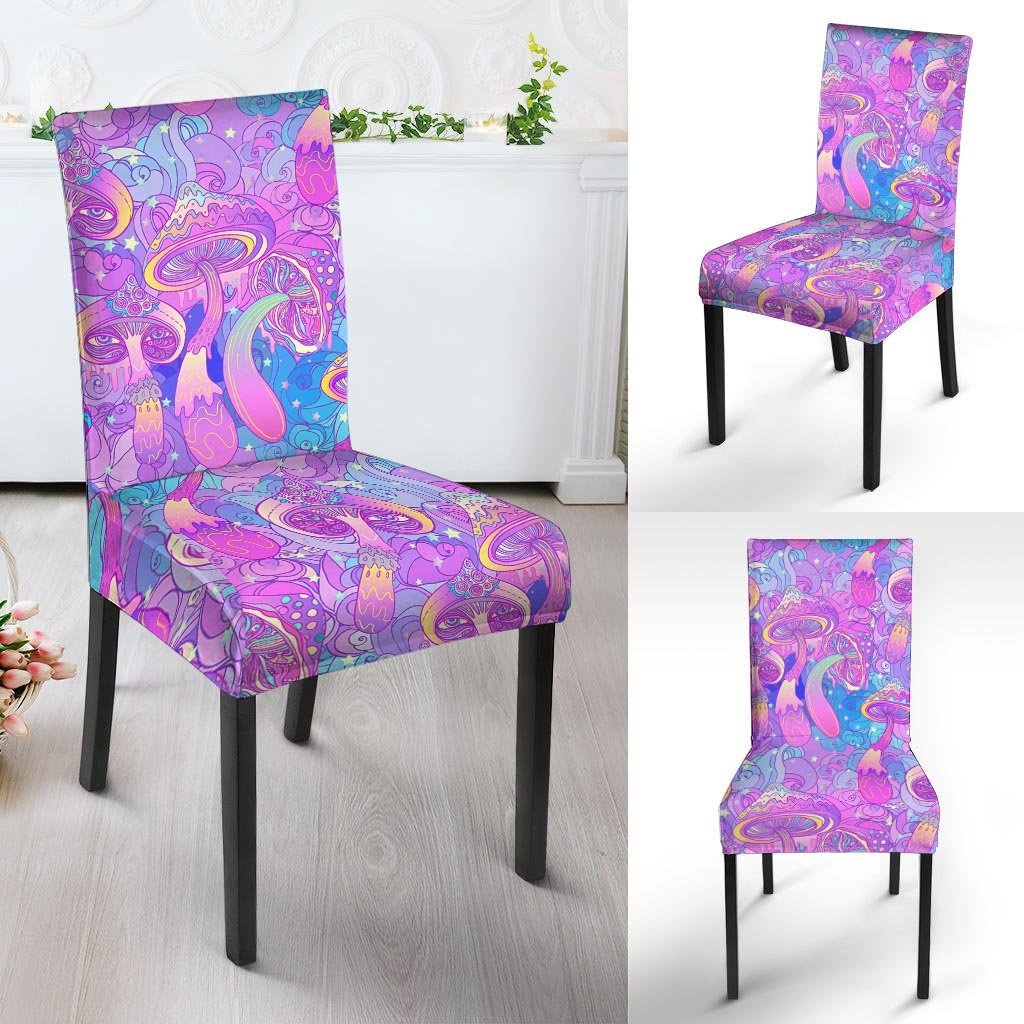 Mushroom Psychedelic Trippy Chair Cover-grizzshop