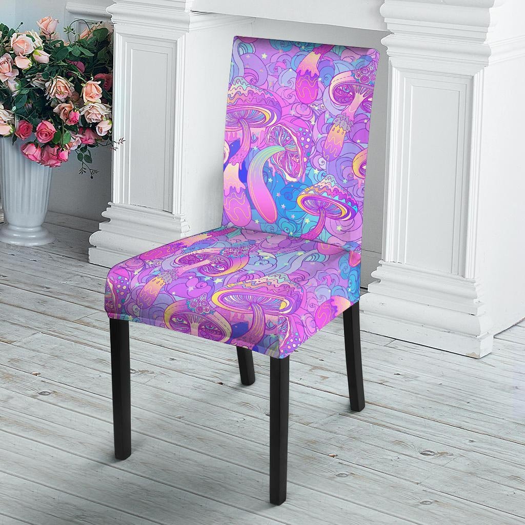 Mushroom Psychedelic Trippy Chair Cover-grizzshop