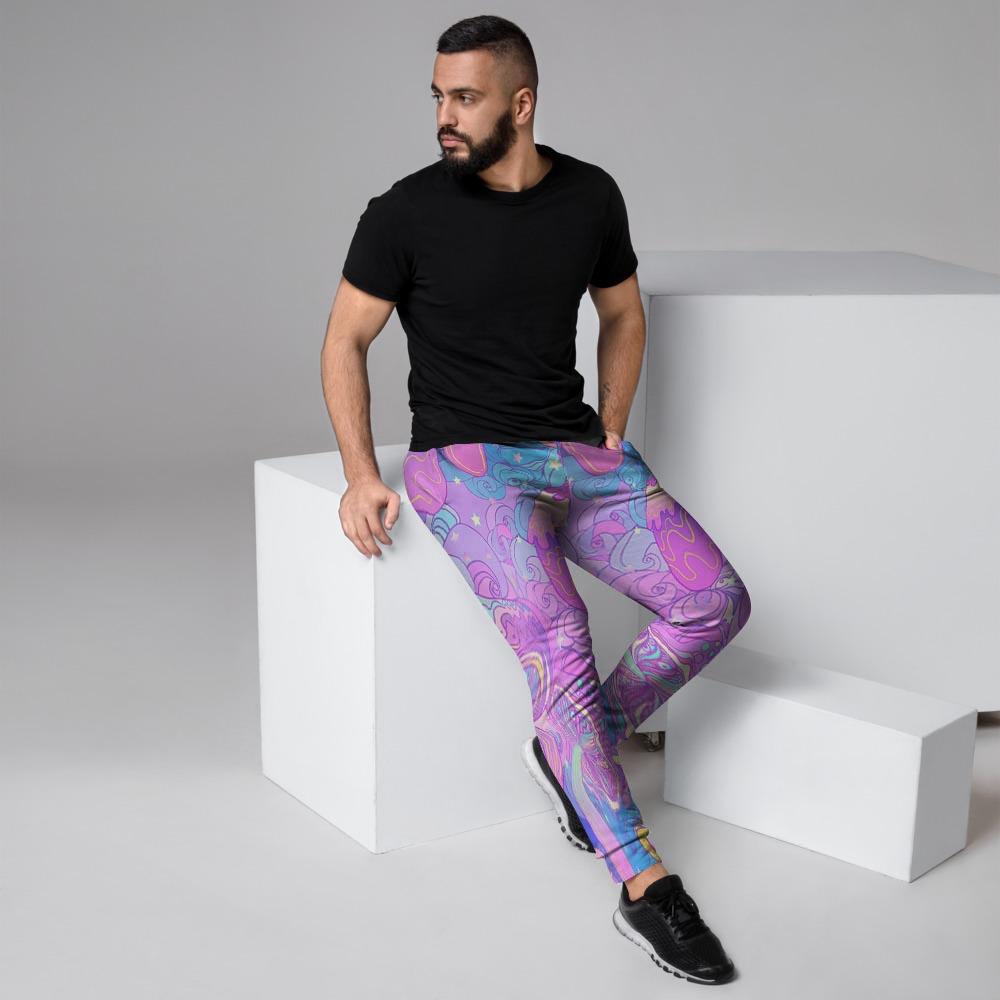 Mushroom Psychedelic Trippy Men's Joggers-grizzshop