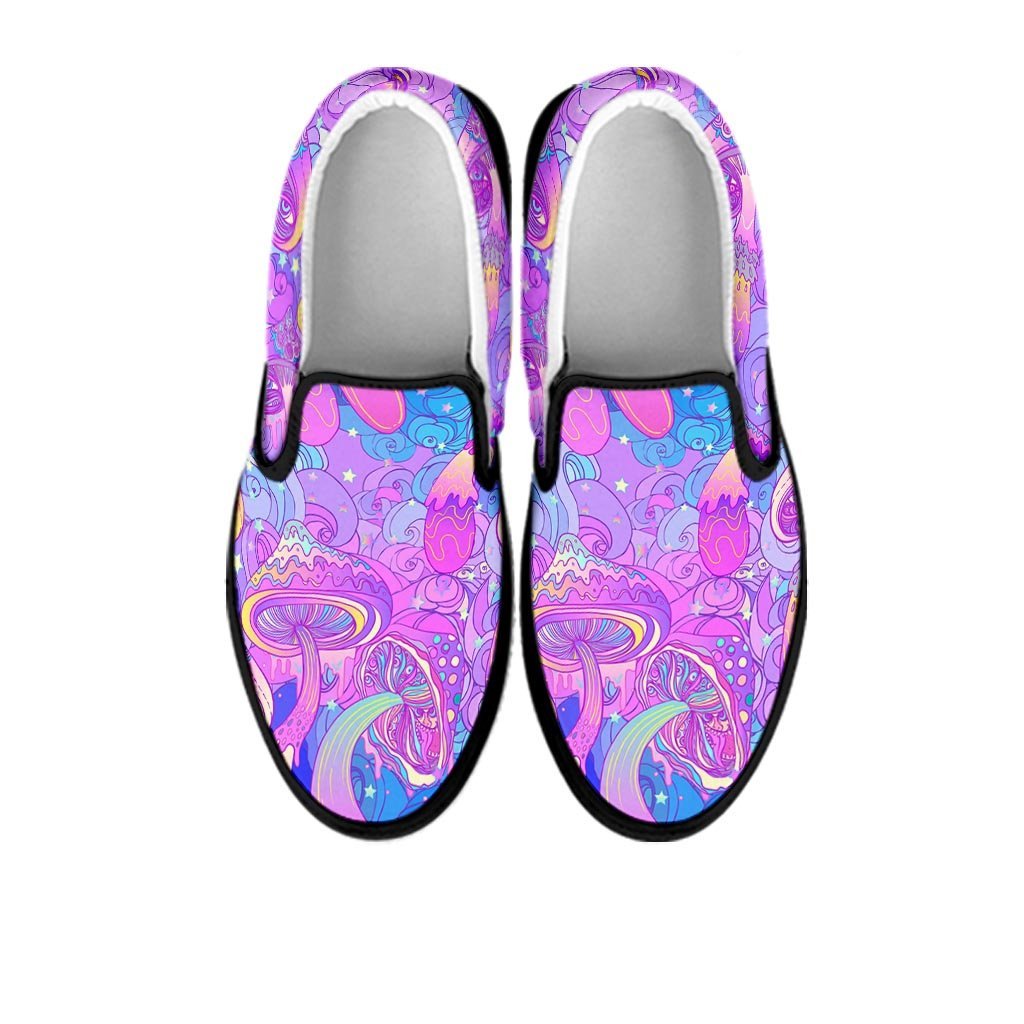 Mushroom Psychedelic Trippy Men's Slip On Sneakers-grizzshop