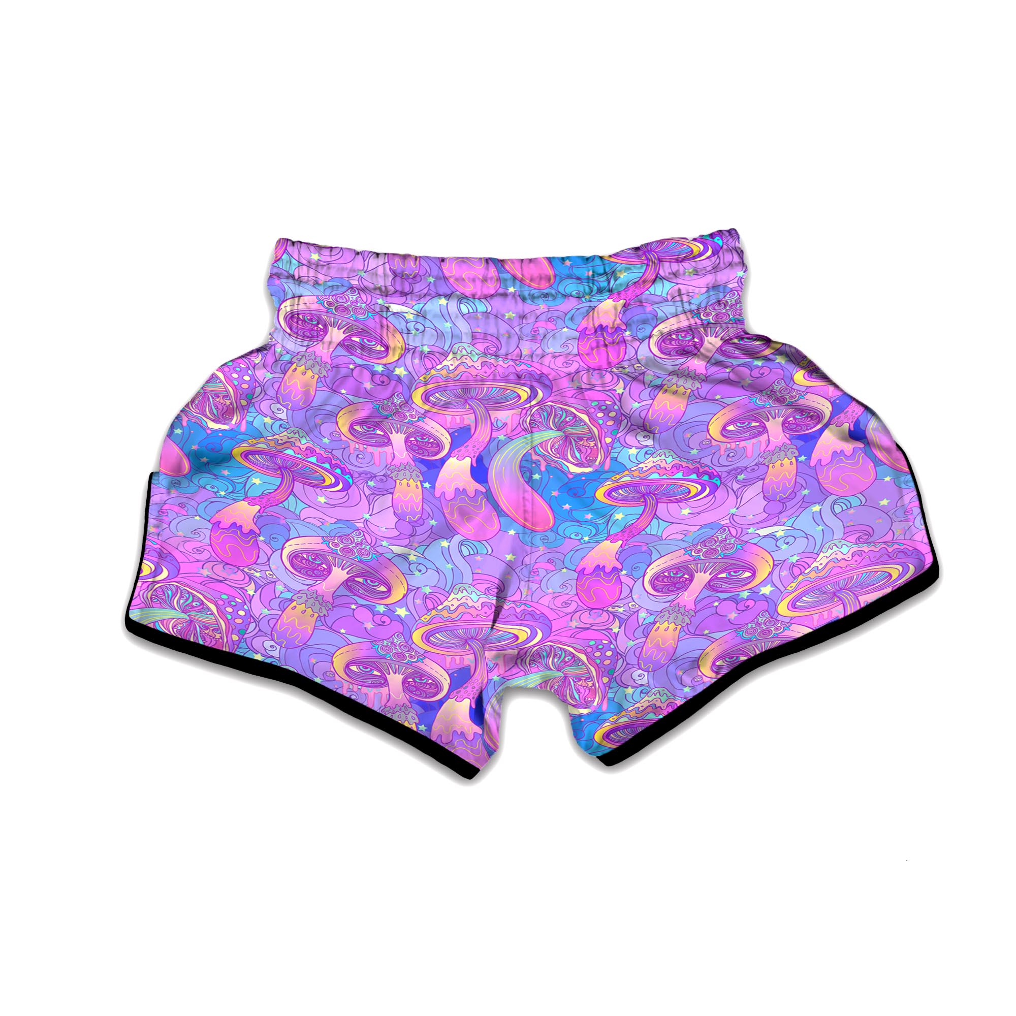 Mushroom Psychedelic Trippy Muay Thai Boxing Shorts-grizzshop
