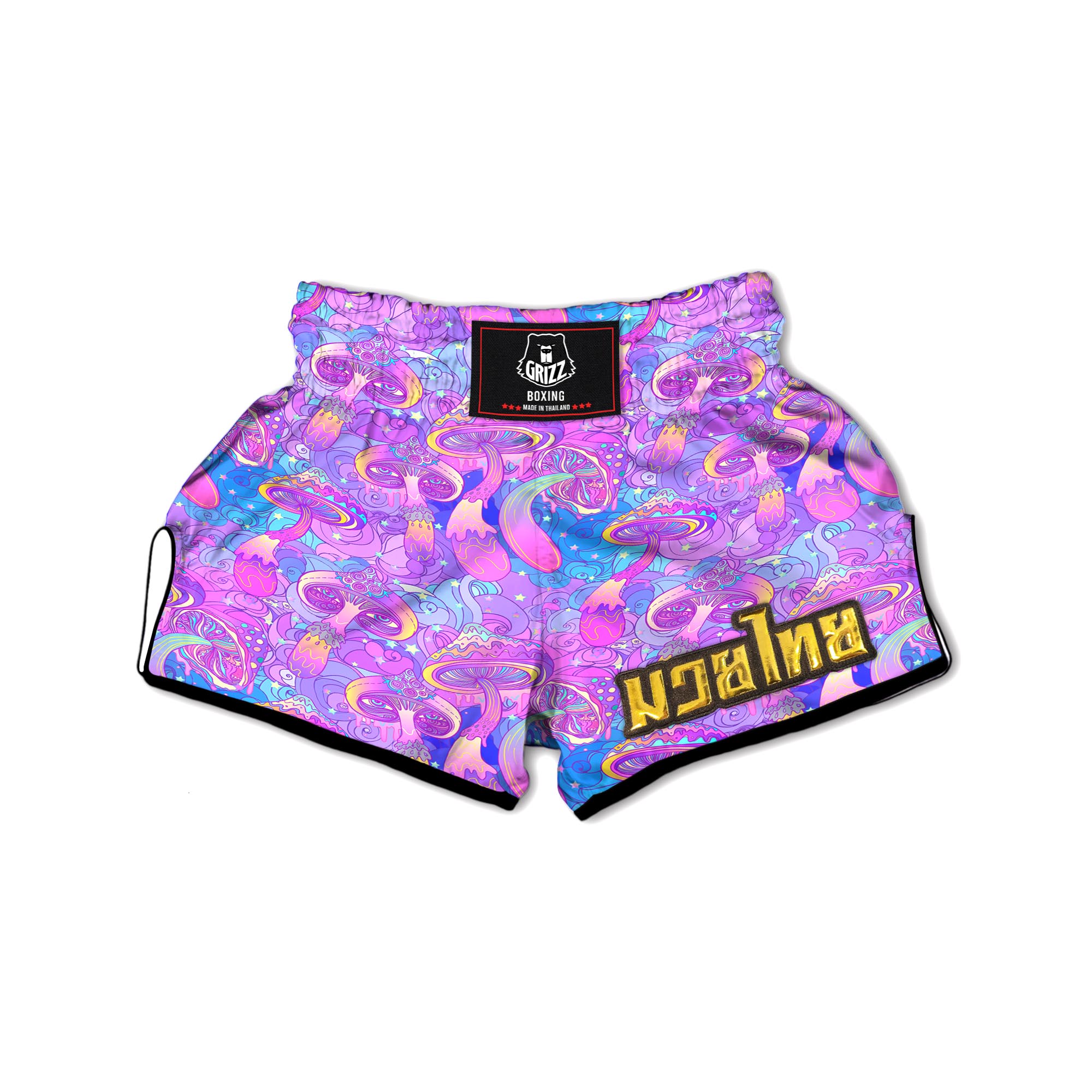 Mushroom Psychedelic Trippy Muay Thai Boxing Shorts