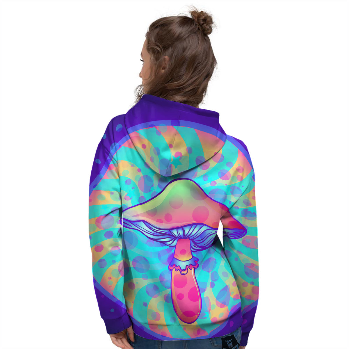 Mushrooms Psychedelic Print Women's Hoodie-grizzshop