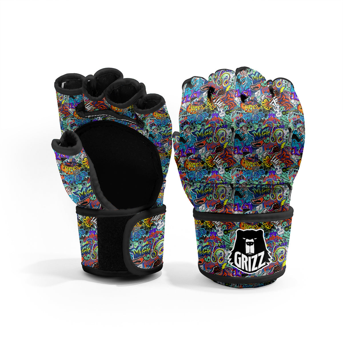 Music Abstract Print Pattern MMA Gloves-grizzshop
