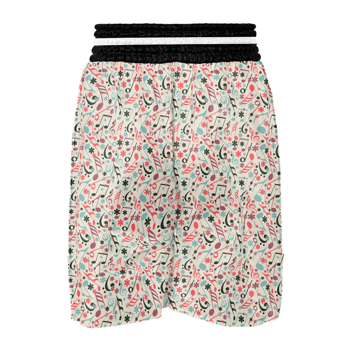 Music Notes Cute Print Pattern Boxing Shorts-grizzshop