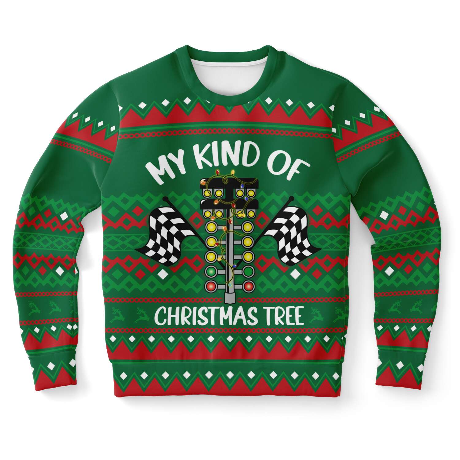 My Kind Of Christmas Tree Car Racing Ugly Christmas Sweater-grizzshop