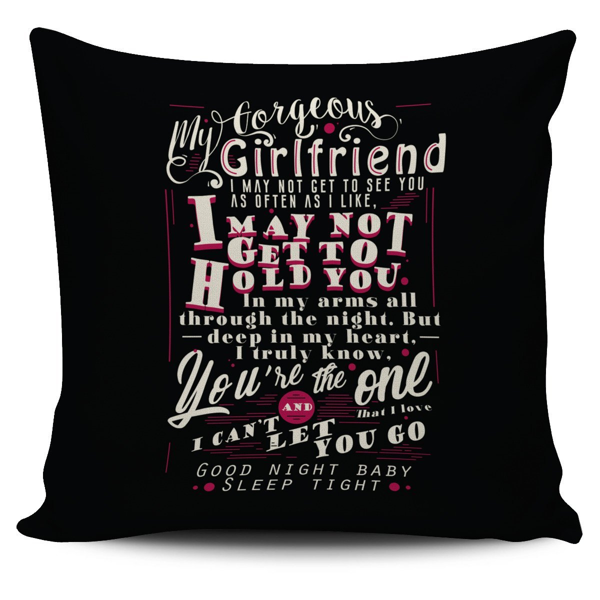My Gorgeous Girlfriend - Pillow Case (17.7" x 17.7")-grizzshop