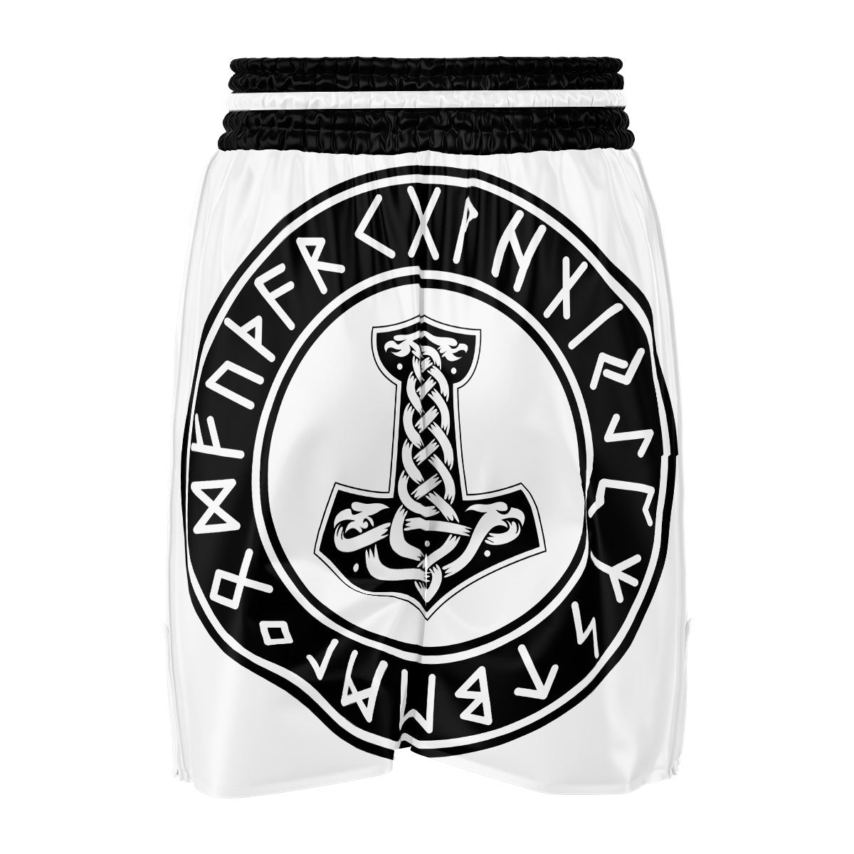 Mythology Mjolnir Norse Print Boxing Shorts-grizzshop