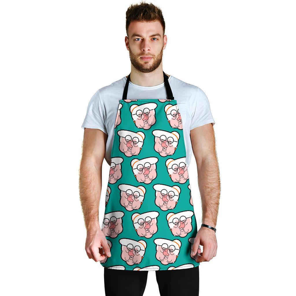 Nana Grandma Pattern Print Men's Apron-grizzshop