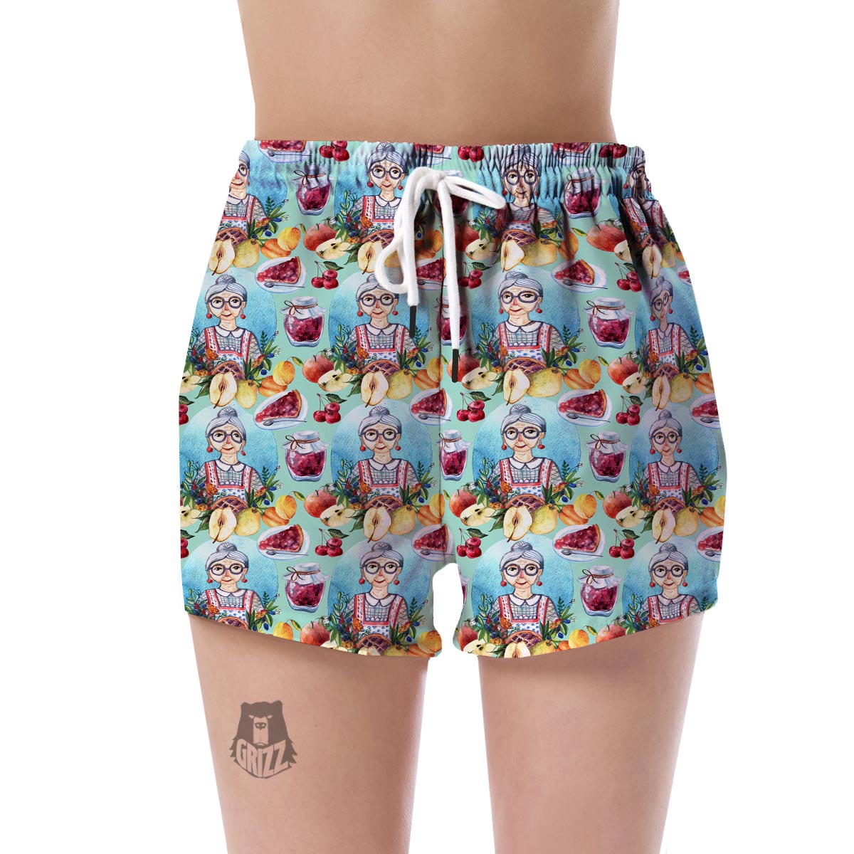 Nana Grandma Print Pattern Women's Shorts-grizzshop