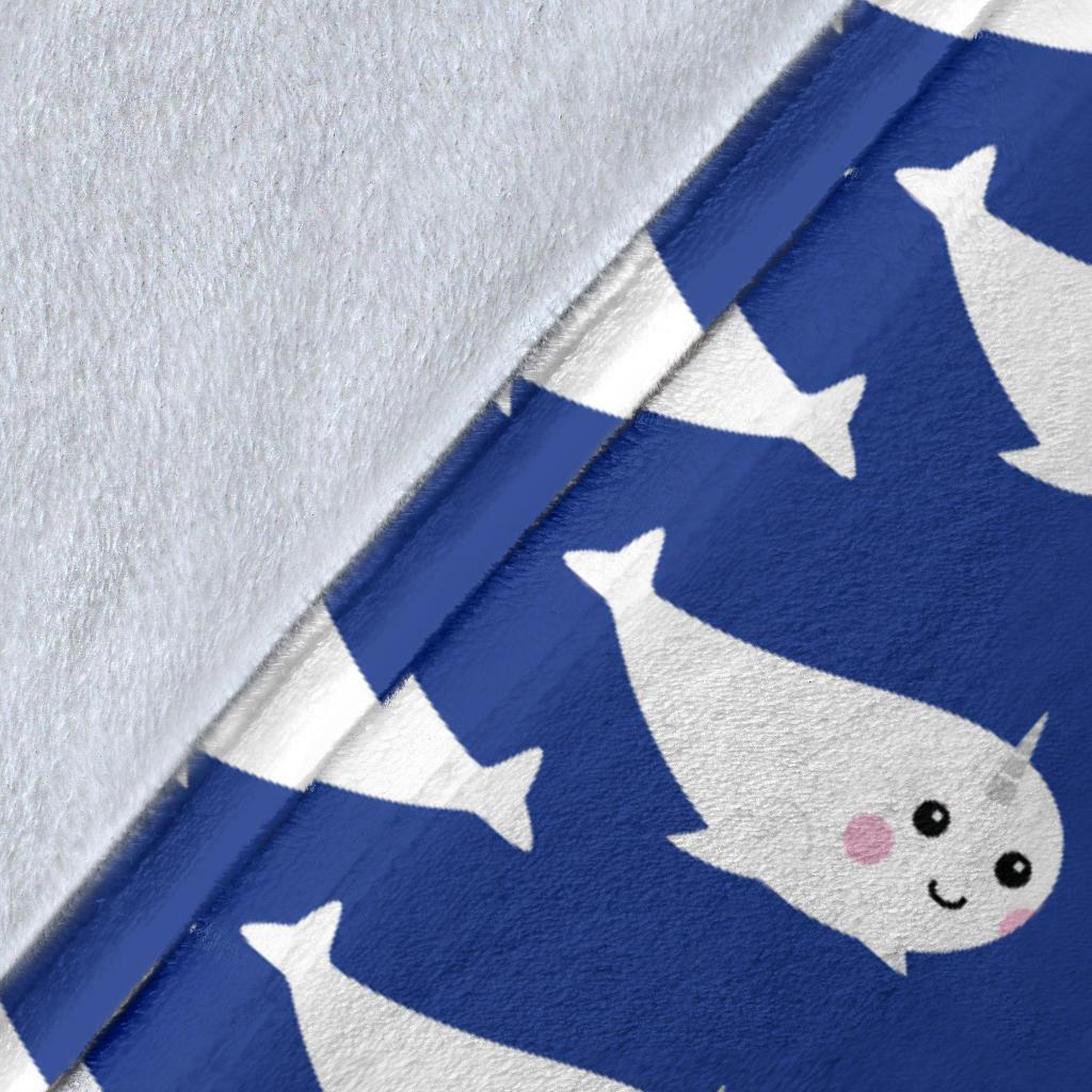 Narwhal Cute Pattern Print Blanket-grizzshop