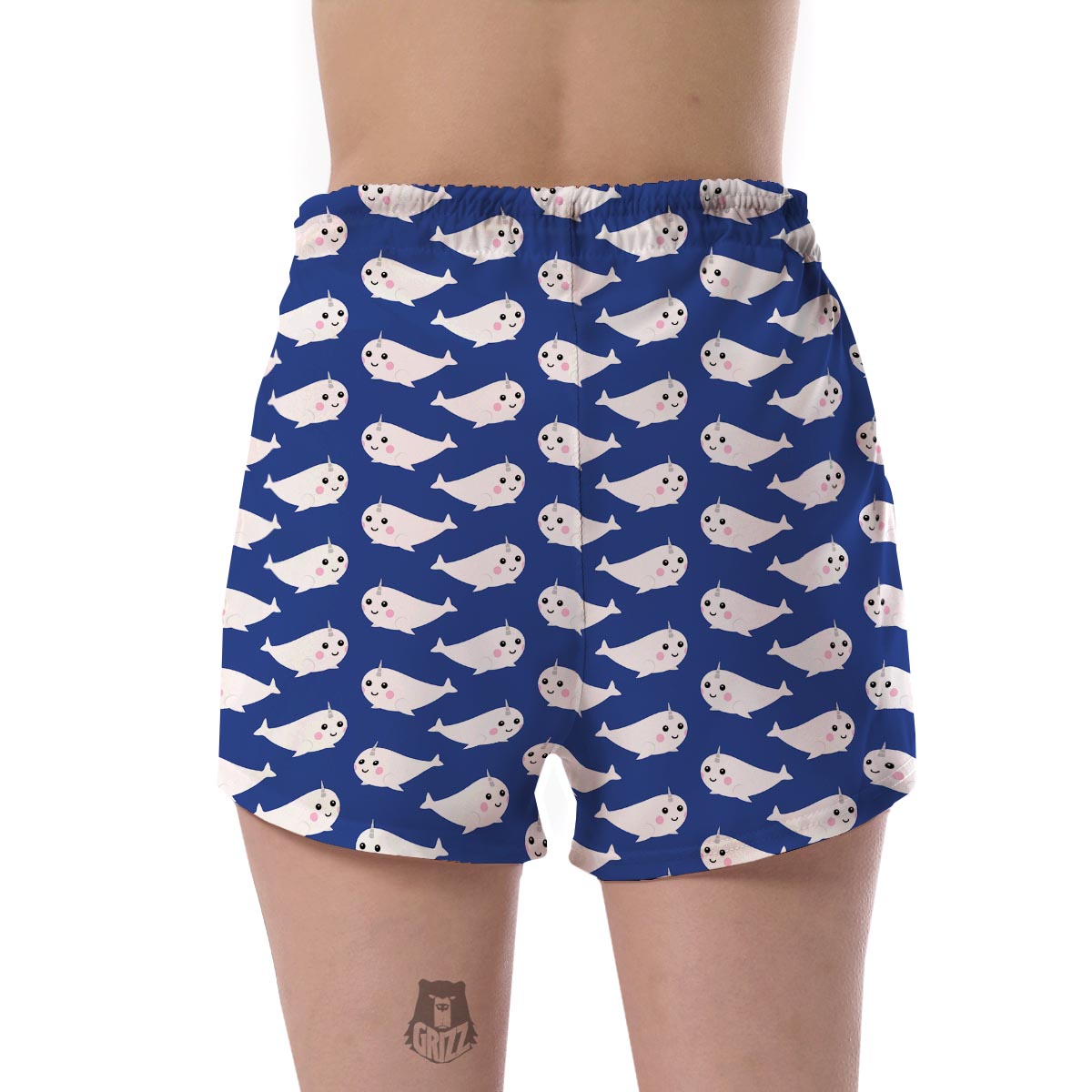 Narwhal Cute Pattern Print Women's Shorts-grizzshop