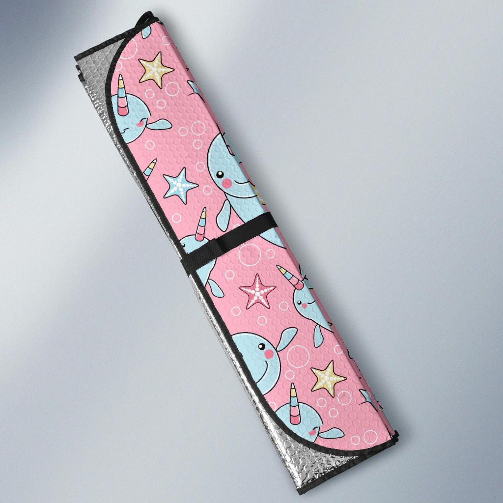 Narwhal Cute Print Pattern Car Sun Shade-grizzshop