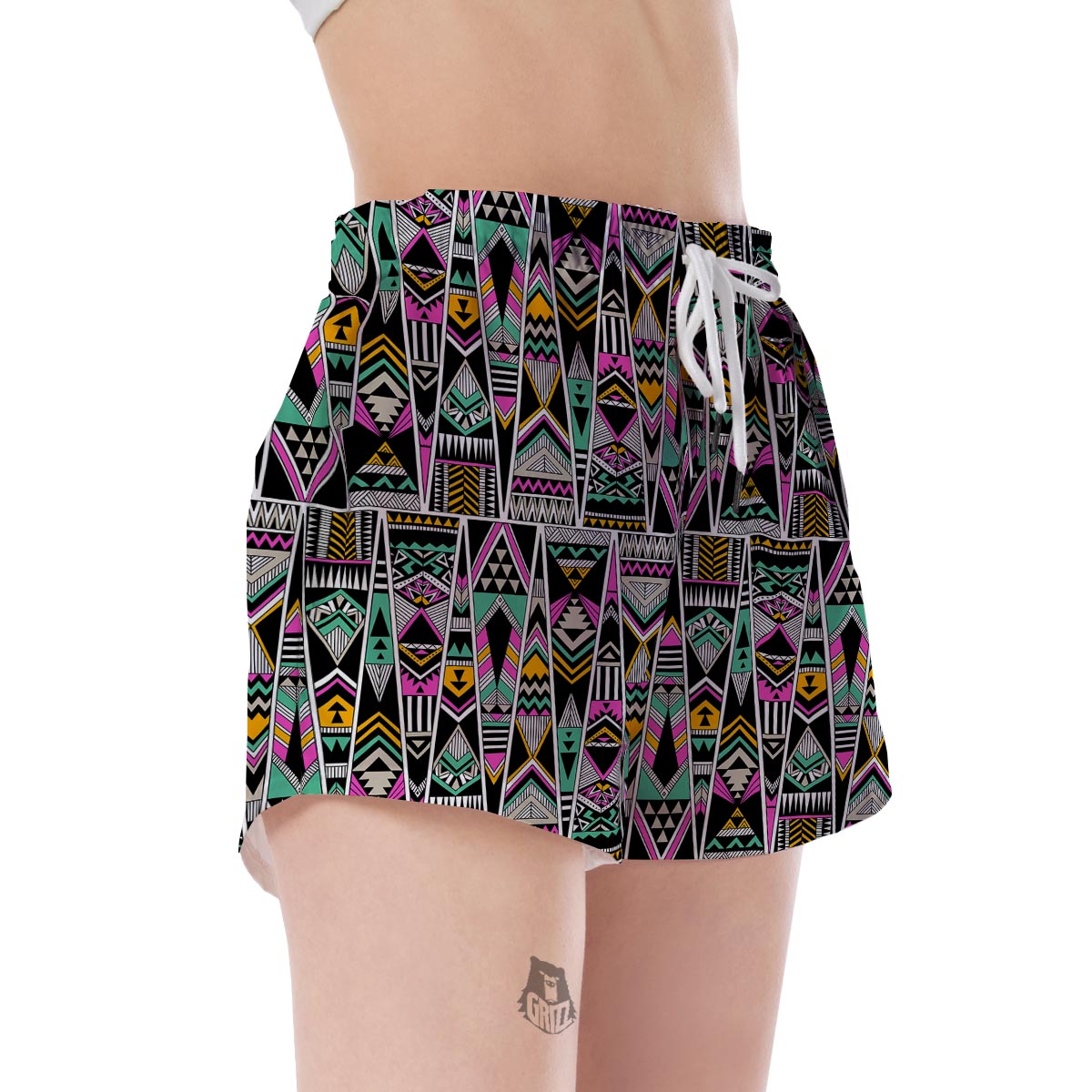 Native American Aztec Pendleton Tribal Navajo Indians Print Women's Shorts-grizzshop