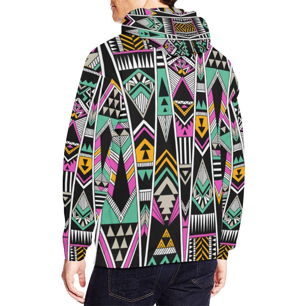 Native American Aztec Tribal Navajo Indians Print Men Pullover Hoodie-grizzshop