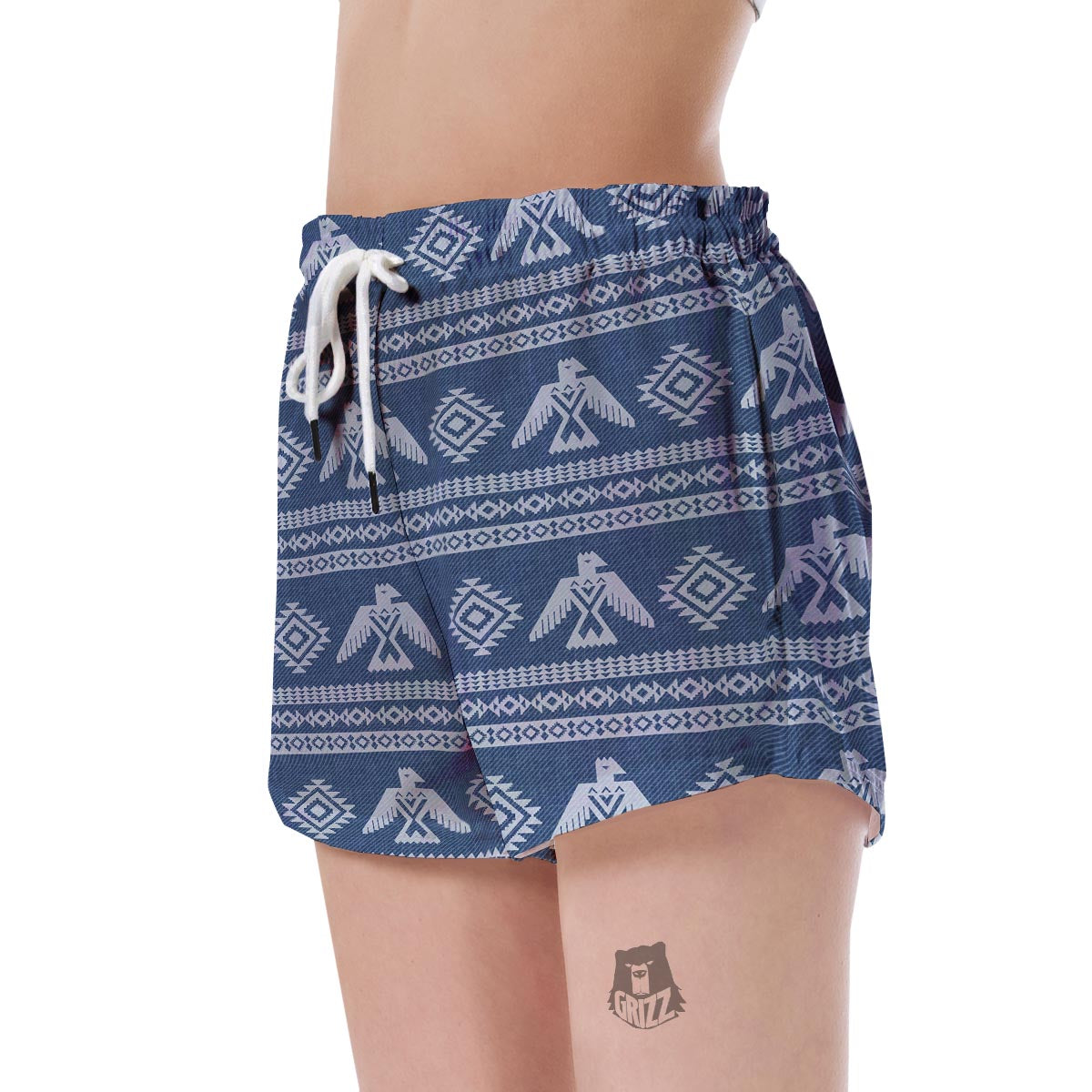 Native American Eagle Pattern Print Women's Shorts-grizzshop