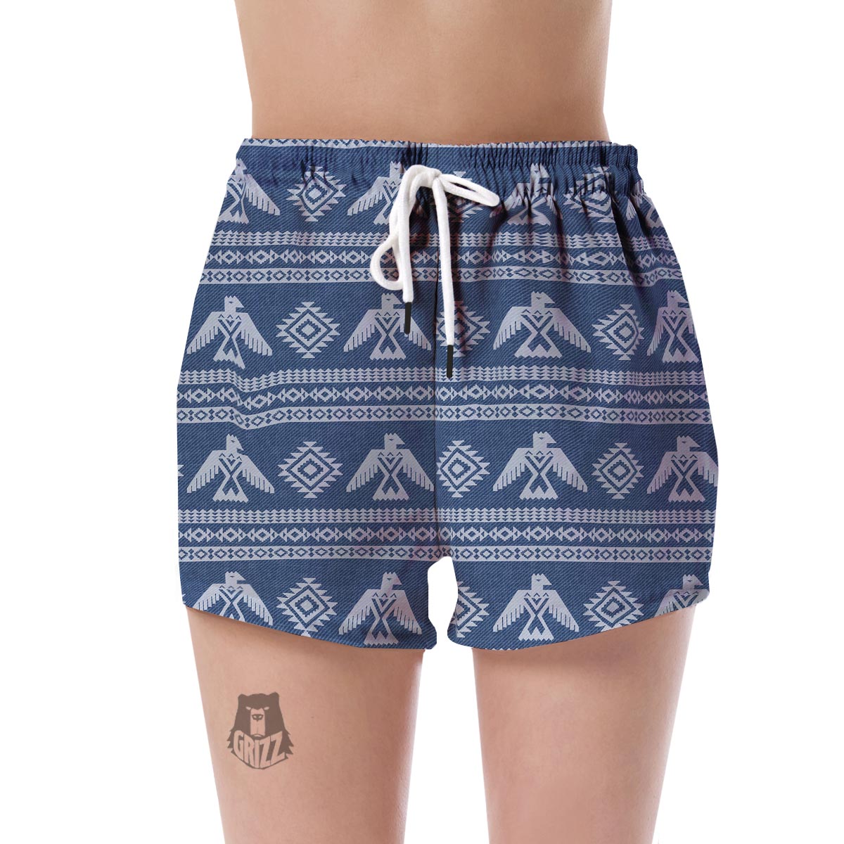 Native American Eagle Pattern Print Women's Shorts-grizzshop