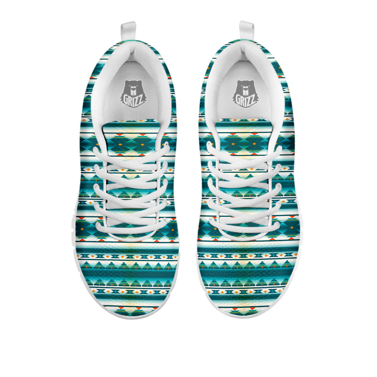 Native American Ethnic Print Pattern White Sneaker-grizzshop