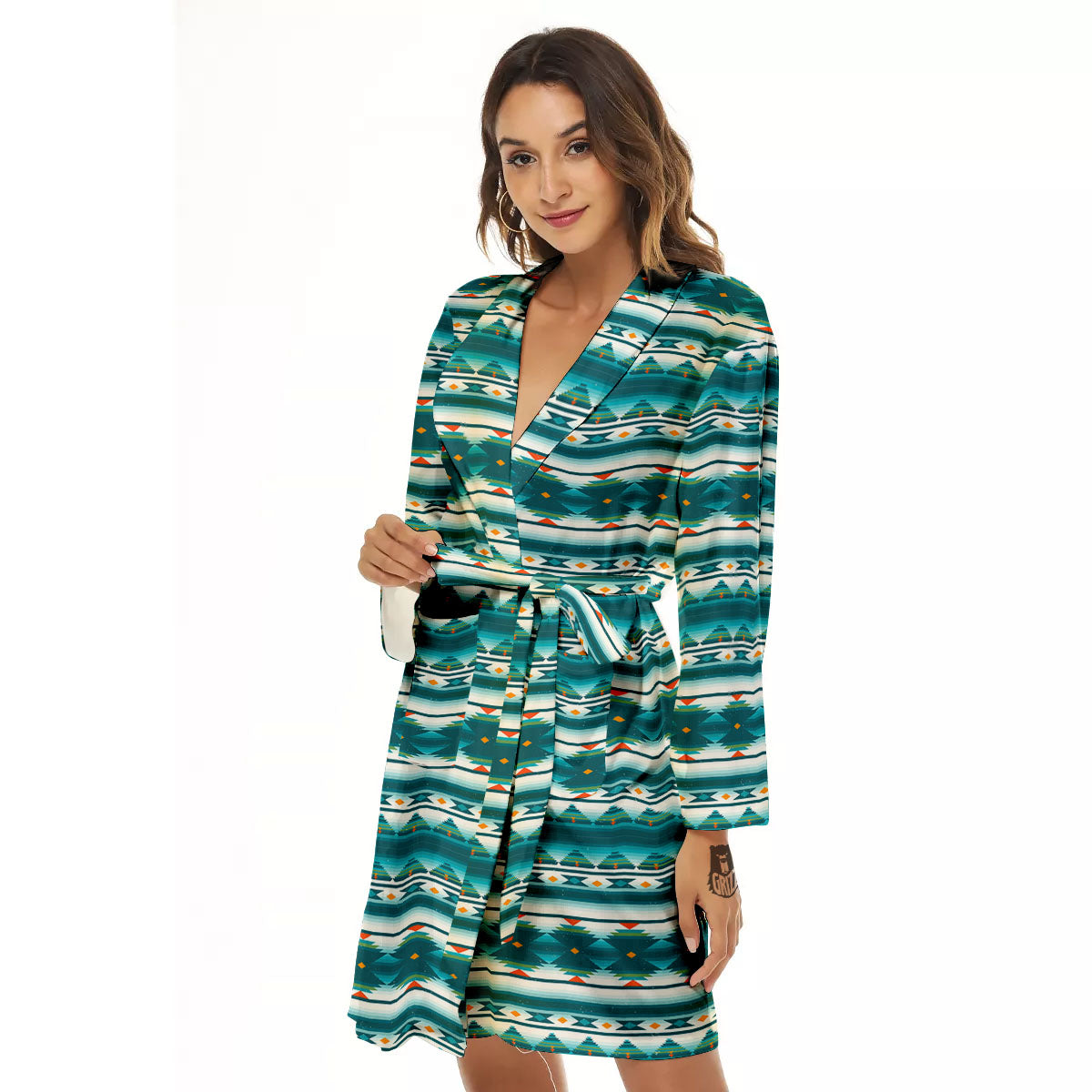 Phoenix Print Pattern Women Long Robe