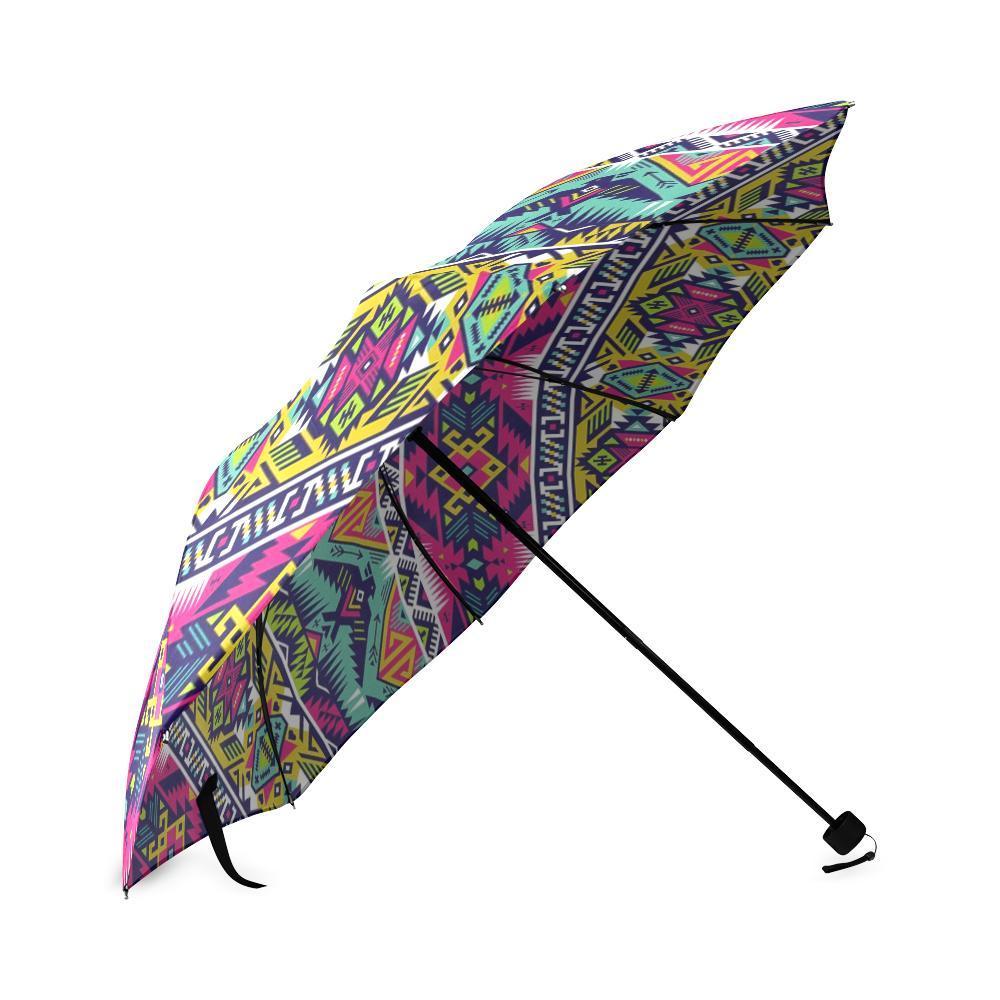 Native American Indians Aztec Tribal Navajo Print Foldable Umbrella-grizzshop