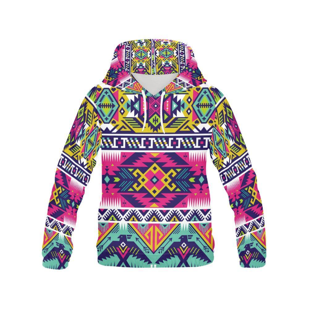 Native American Indians Aztec Tribal Navajo Print Women Pullover Hoodies -grizzshop