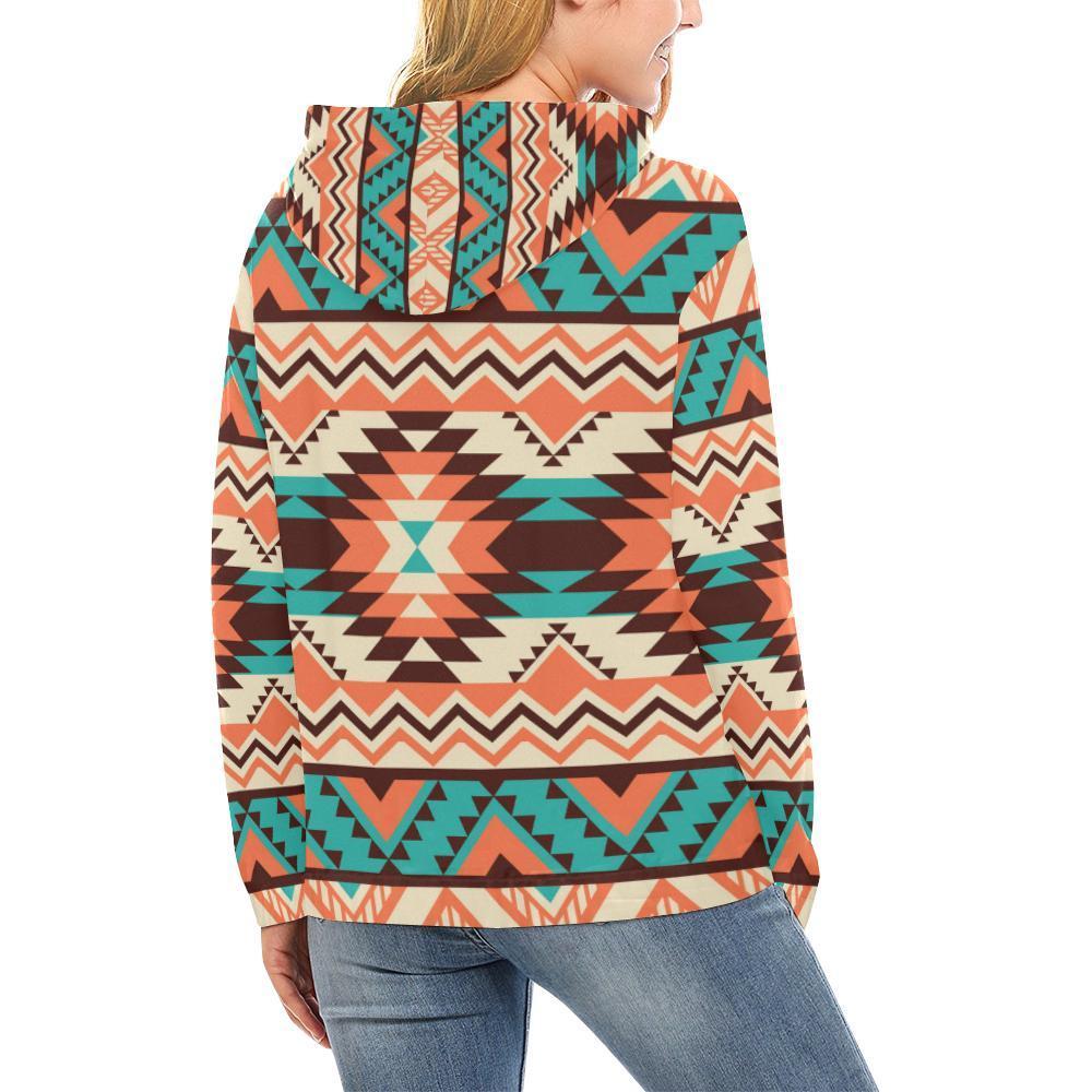 Native American Navajo Indians Aztec Tribal Print Women Pullover Hoodies -grizzshop