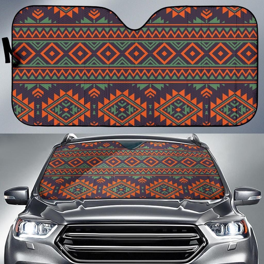 Native American Tribal Navajo Indians Aztec Print Car Sun Shade-grizzshop