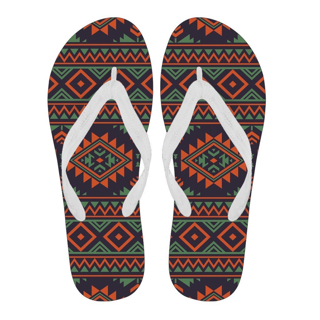 Native American Tribal Navajo Indians Aztec Print Men & Women Flip Flops-grizzshop