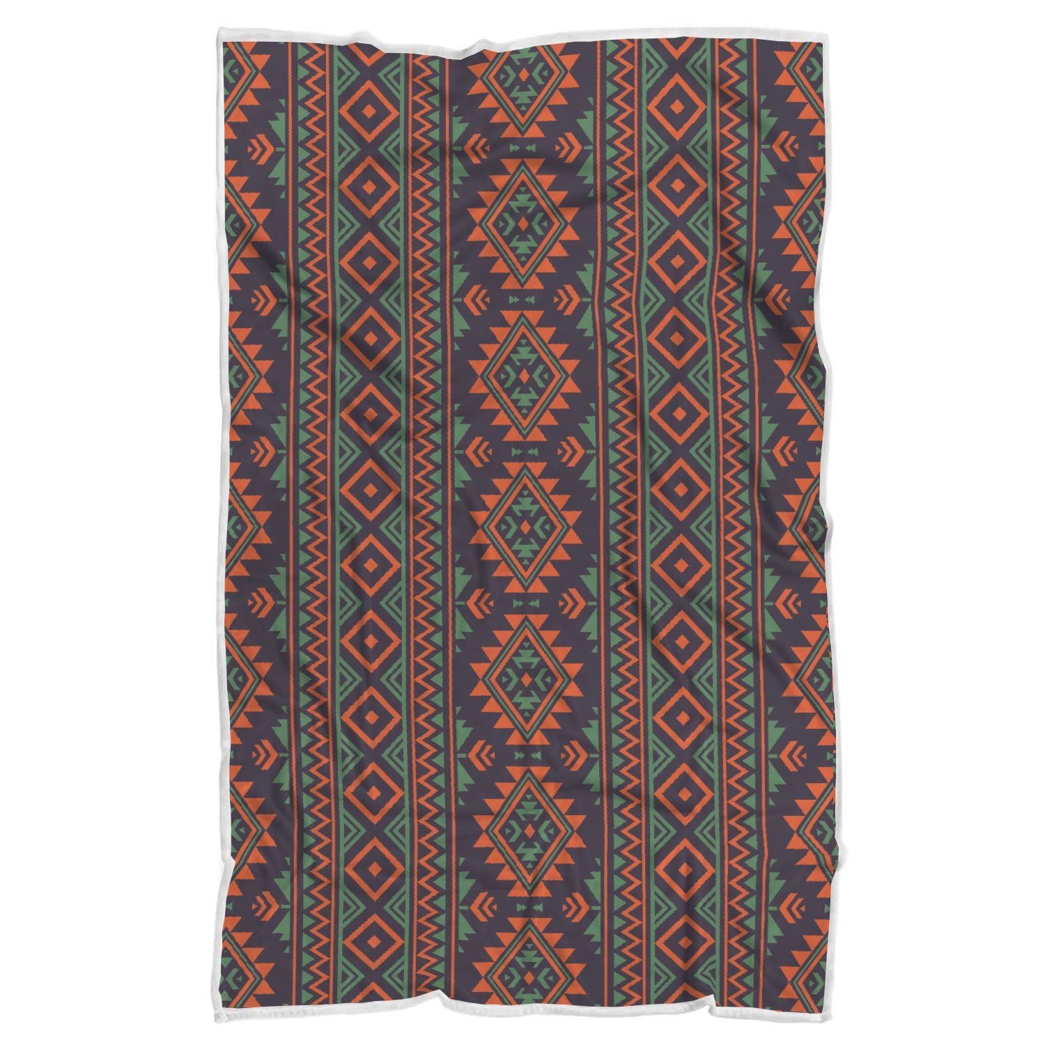 Native American Tribal Navajo Indians Aztec Print Throw Blanket-grizzshop