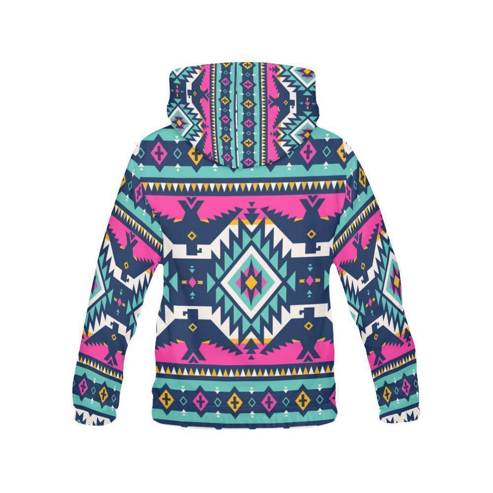 Native American Tribal Navajo Indians Aztec Print Women Pullover Hoodies -grizzshop