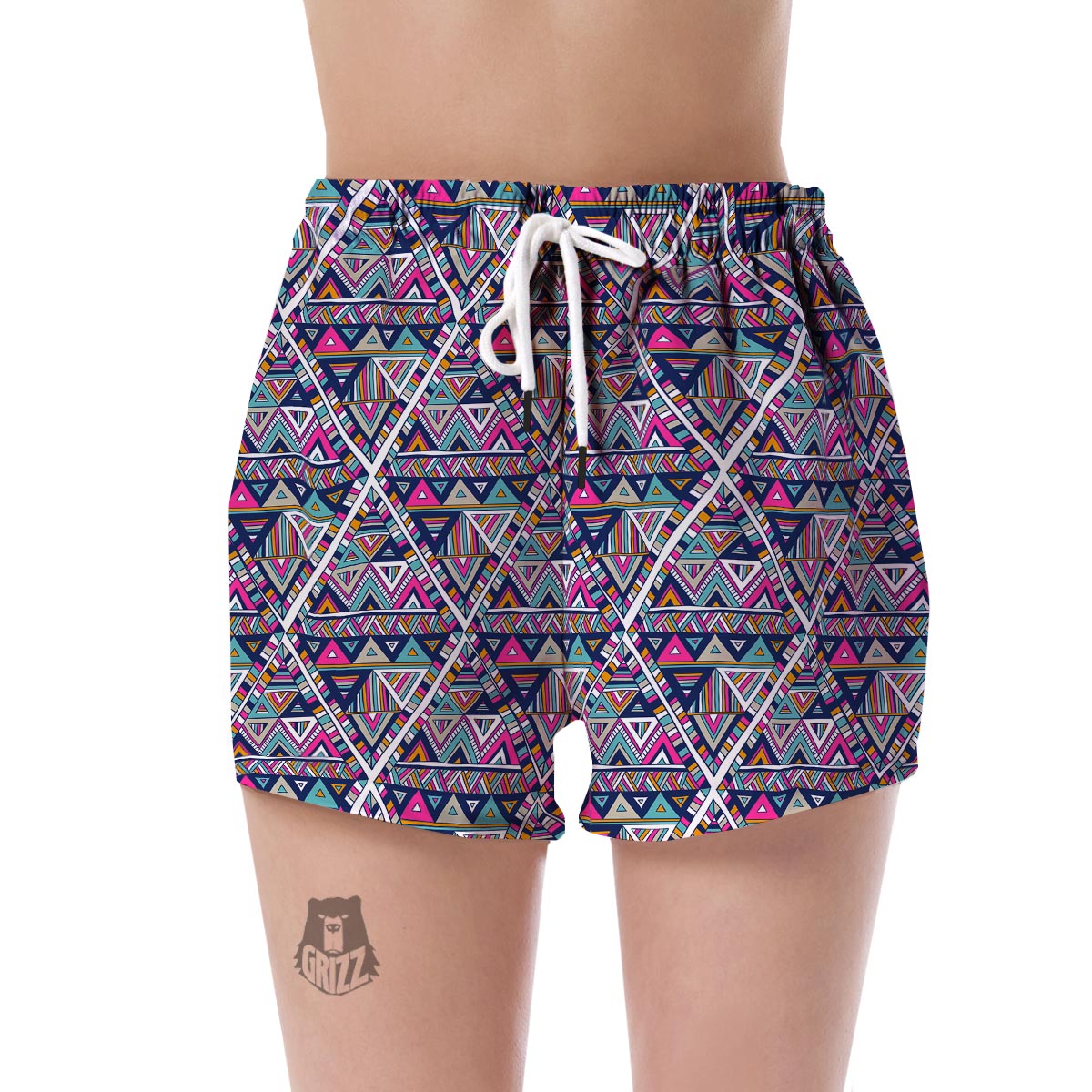 Native Navajo American Indians Aztec Pendleton Tribal Print Women's Shorts-grizzshop