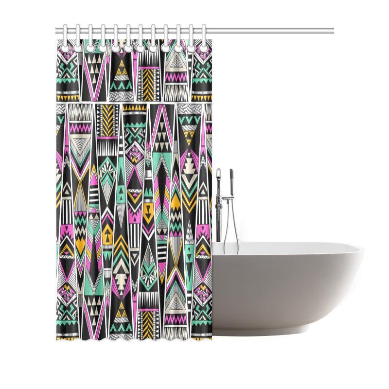 Native American Aztec Tribal Navajo Indians Print Bathroom Shower Curtain-grizzshop