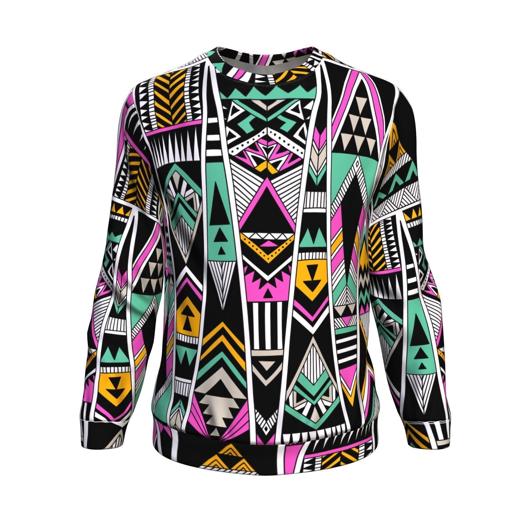 Native American Aztec Tribal Navajo Indians Print Men Crew Neck Sweatshirt-grizzshop