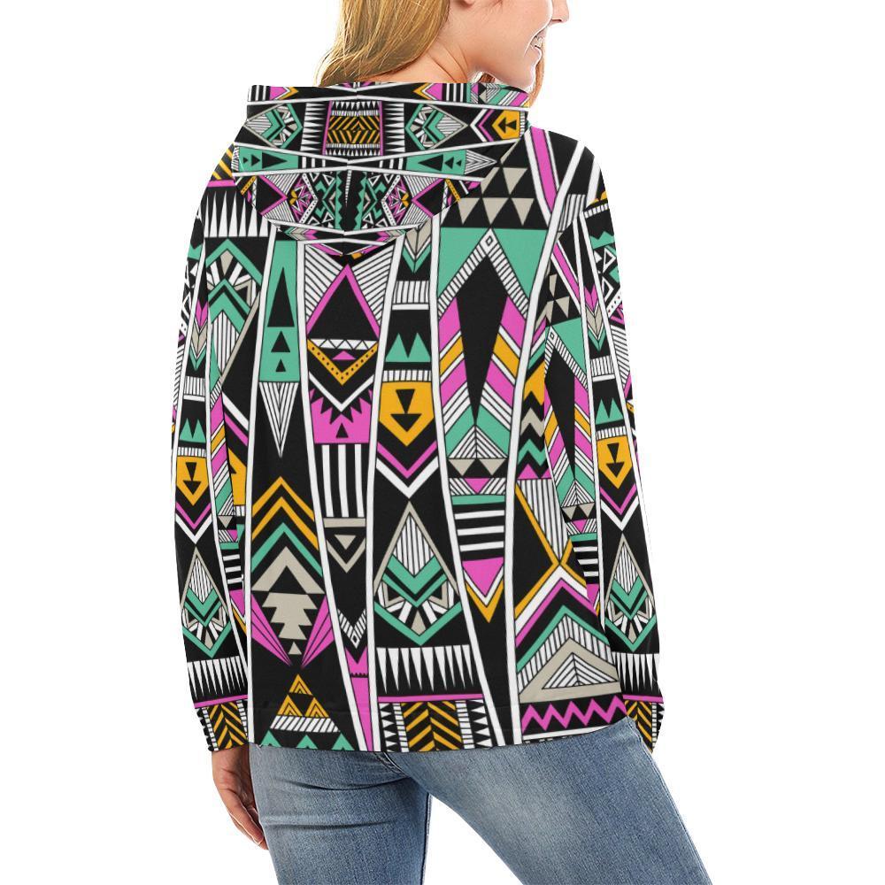 Native American Aztec Tribal Navajo Indians Print Women Pullover Hoodies -grizzshop